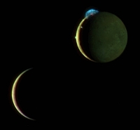 New Horizons, Mart 2007'de Jüpiter'in Io uydusundaki dev Tvashtar yanardağının 360 kilometre yükseğe erişen dumanlarını görüntüledi. [NASA]