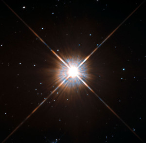 Güneş'e en yakın yıldız, 4,37 ışık yılı mesafedeki Proxima Centauri. [Wikipedia]