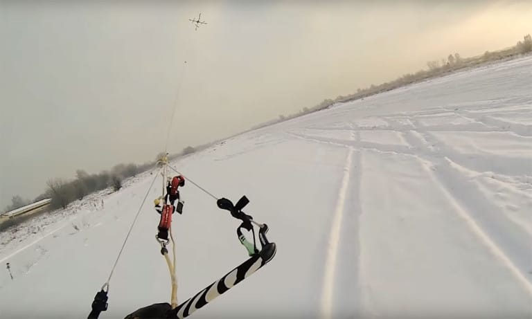 En yeni kış sporu: Droneboarding