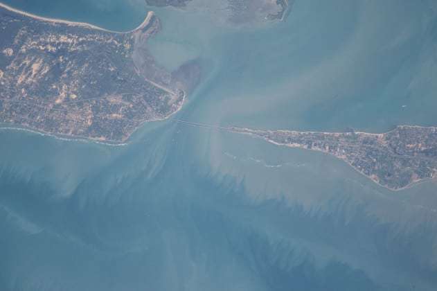 The Southern tip of India and its blue waters. YearInSpace