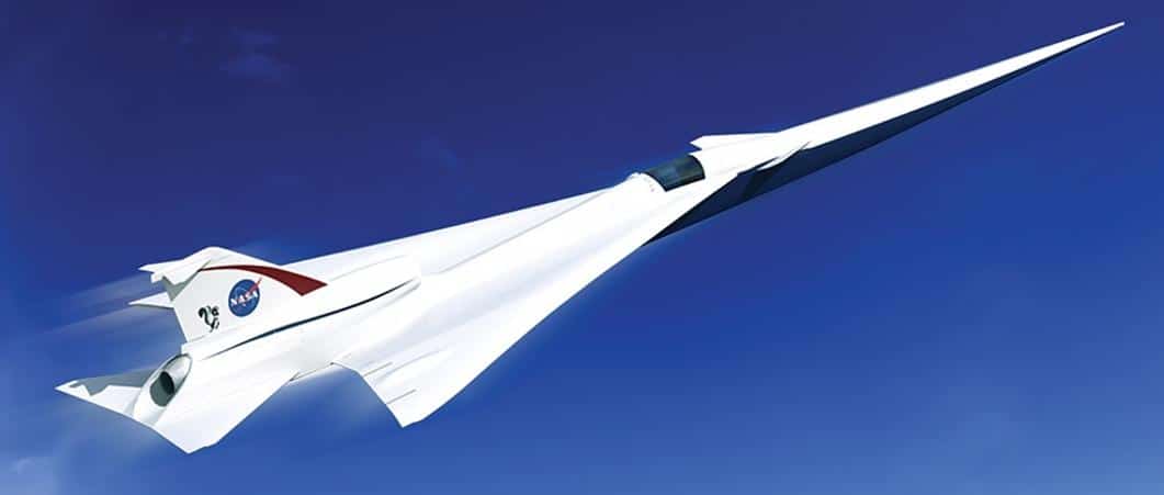 QueSST programı için olası sonik patlama uçuşunun bir X-Uçak tasarım konsepti. Kaynak: Lockheed Martin