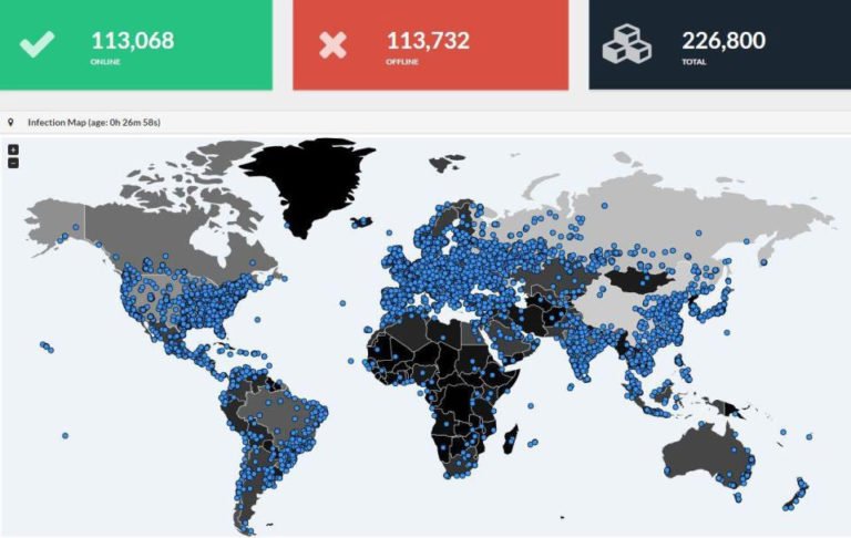 wannacry map