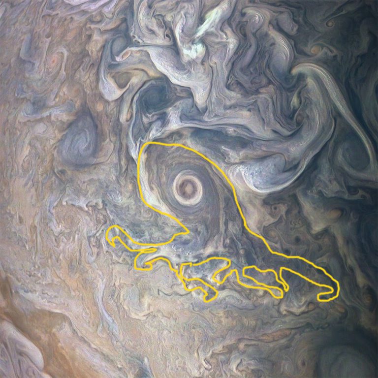 Jüpiter’in bulutlarında saklanan hayvanlar Juno fotoğraflarında ortaya çıktı