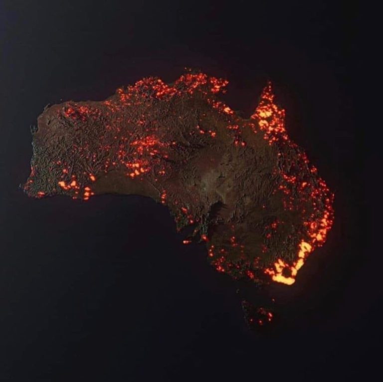 avustralya bush fire nasa
