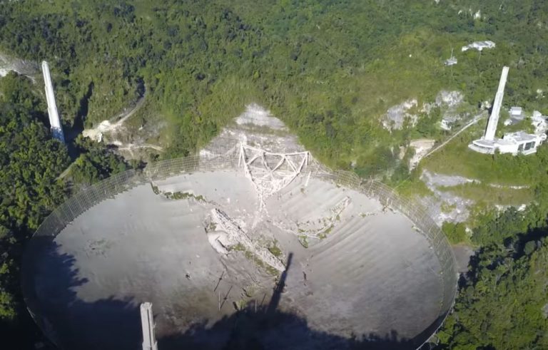 Arecibo Gözlemevi’nin Yıkıldığı An Drone İle Görüntülendi