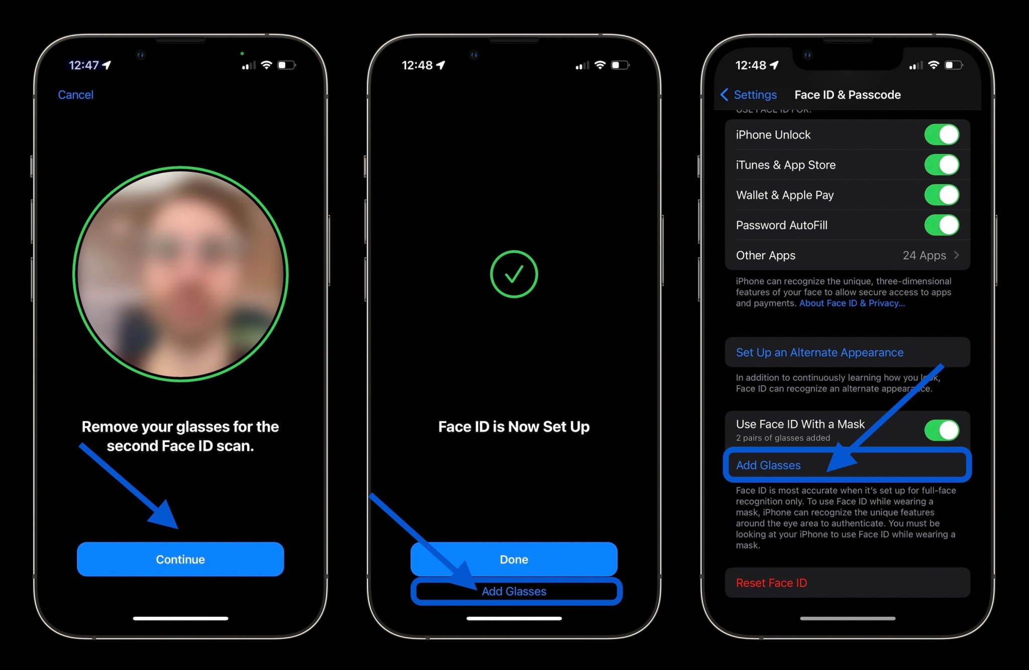 how to use face id with mask iphone ios 15 4 walkthrough 2 Maske